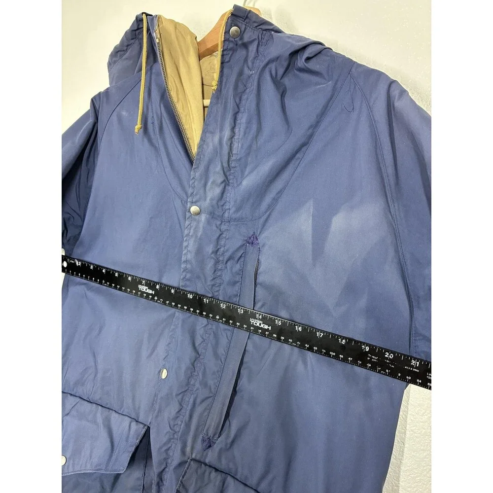 Vintage The North Face Coat Mens Large Blue Hooded Nylon Parka Winter 70s